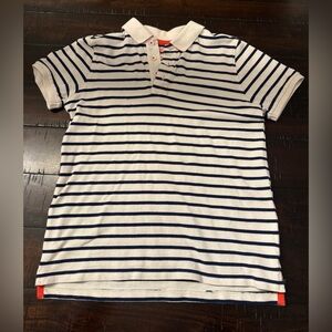 BODEN Boys Pique Polo Shirt, Size: 11-12yrs 152cm, Color: Ivory/College Navy